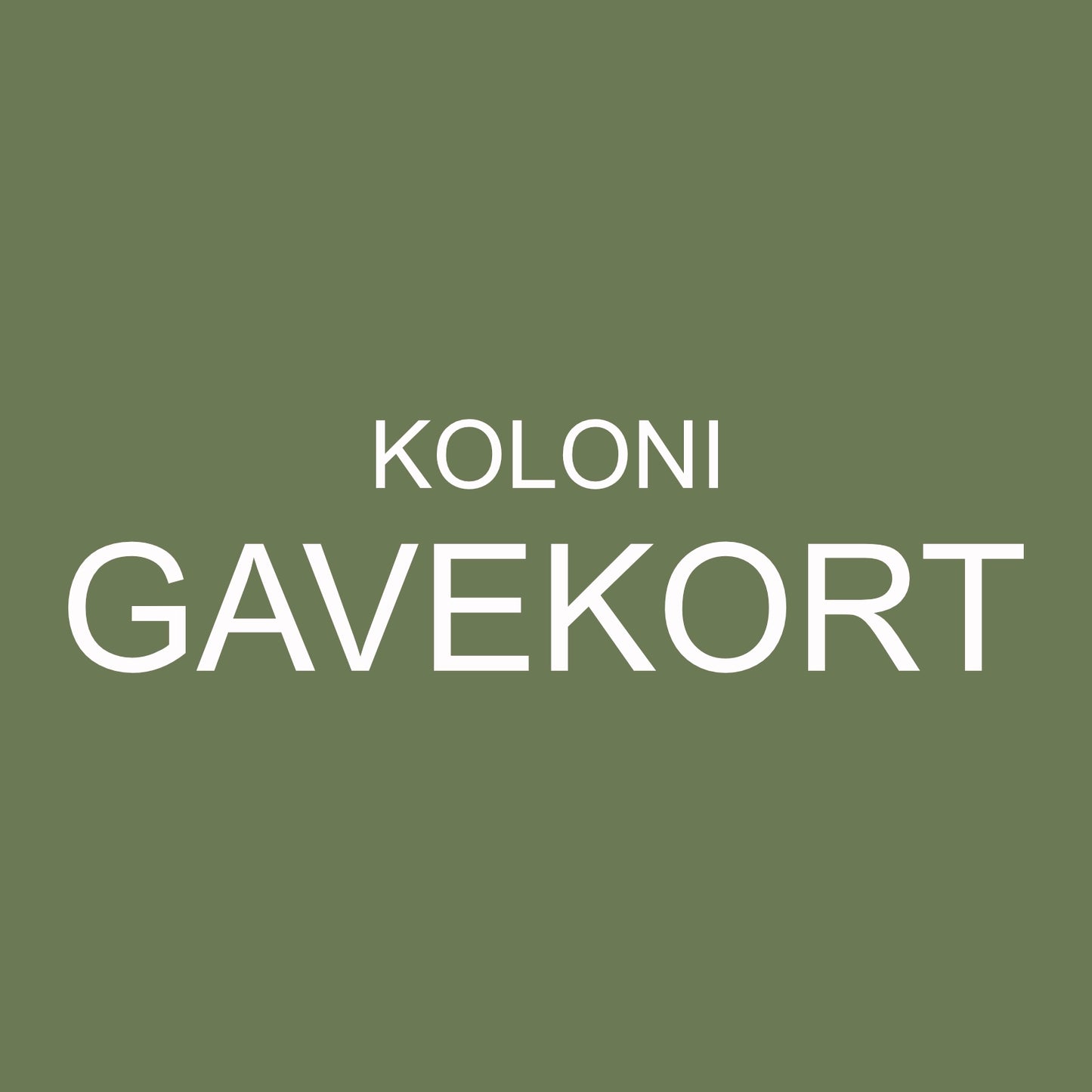 Gavekort til KOLONI