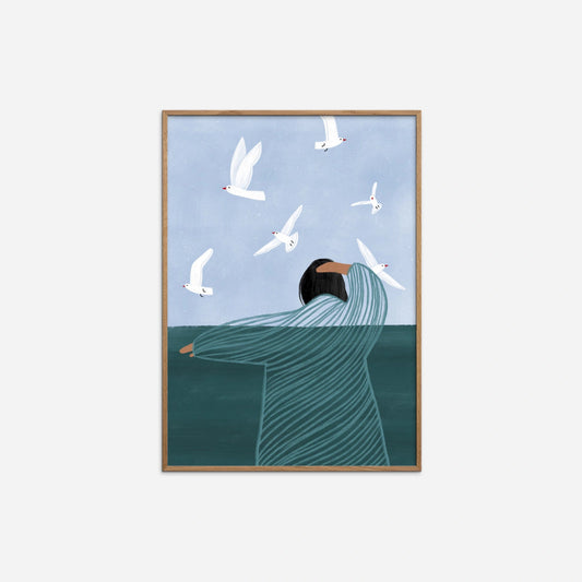 Seaside Plakat af Bea Muller - Poster & Frame